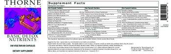 Thorne Research Basic Detox Nutrients - supplement