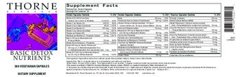 Thorne Research Basic Detox Nutrients - supplement