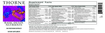 Thorne Research Basic Detox Nutrients - supplement