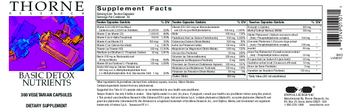 Thorne Research Basic Detox Nutrients - supplement