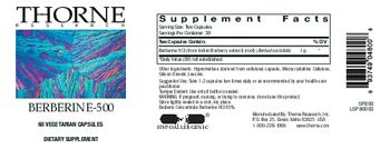 Thorne Research Berberine-500 - supplement