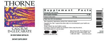 Thorne Research Calcium D-Glucarate - supplement