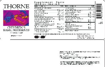 Thorne Research Children's Basic Nutrients - supplement