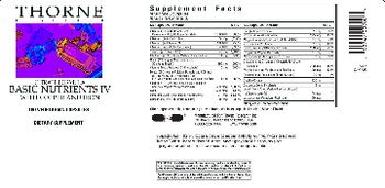 Thorne Research Citrate Formula Basic Nutrients IV With Copper And Iron - supplement