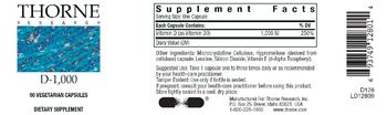 Thorne Research D-1,000 - supplement