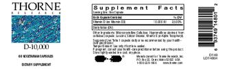 Thorne Research D-10,000 - supplement