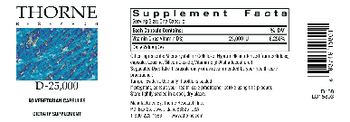 Thorne Research D-25,000 - supplement