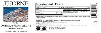 Thorne Research DHA Omega-3 From Algae - an essential fatty acid supplement