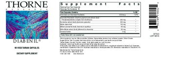 Thorne Research Diabenil - supplement