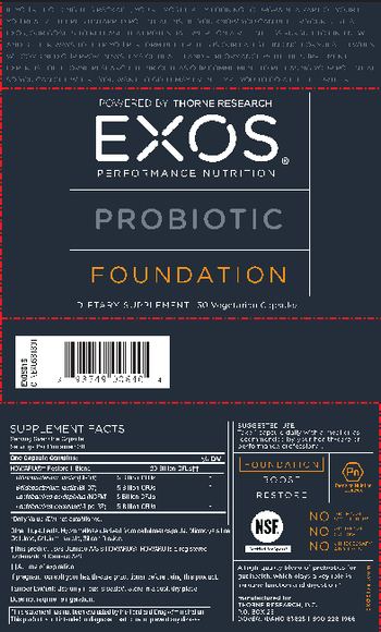 Thorne Research EXOS Probiotic - supplement