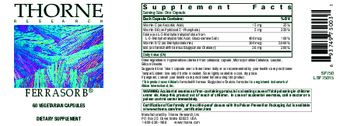 Thorne Research Ferrasorb - supplement