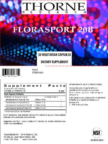 Thorne Research Florasport 20B - supplement
