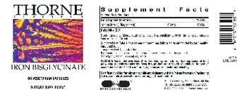 Thorne Research Iron Bisglycinate - supplement