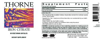 Thorne Research Iron Citrate - supplement