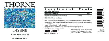 Thorne Research L-Lysine - supplement