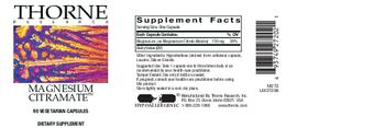 Thorne Research Magnesium Citramate - supplement