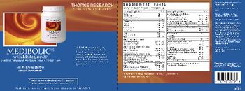 Thorne Research MediBolic Vanilla Cinnamon - supplement