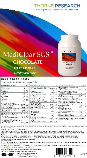 Thorne Research MediClear-SGS Chocolate - supplement