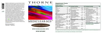 Thorne Research MediClear-SGS Chocolate Flavored - supplement