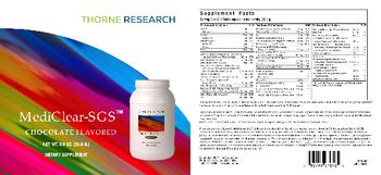 Thorne Research MediClear-SGS Chocolate Flavored - supplement