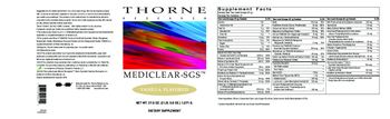 Thorne Research Mediclear-SGS Vanilla Flavored - supplement