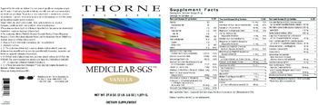 Thorne Research MediClear-SGS Vanilla - supplement