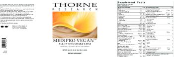 Thorne Research MediPro Vegan All-In-One Shake Chai - supplement