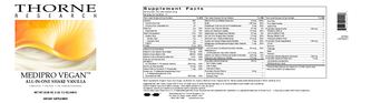 Thorne Research MediPro Vegan All-In-One Shake Vanilla - supplement