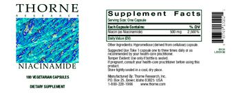 Thorne Research Niacinamide - supplement