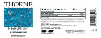 Thorne Research Niasafe-600 - supplement