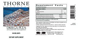 Thorne Research Omega Plus - an essential fatty acid supplement