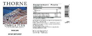 Thorne Research Omega Plus - supplement