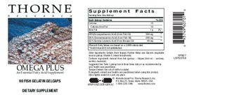 Thorne Research Omega Plus - supplement