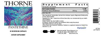 Thorne Research Pantethine - supplement