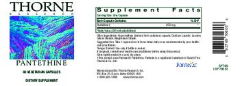 Thorne Research Pantethine - supplement