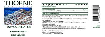 Thorne Research PharmaGABA-100 - supplement