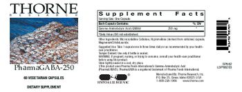 Thorne Research PharmaGABA-250 - supplement