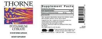 Thorne Research Potassium Citrate - supplement