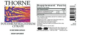 Thorne Research Potassium-Magnesium Citrate - supplement