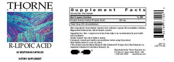 Thorne Research R-Lipoic Acid - supplement