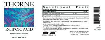 Thorne Research R-Lipoic Acid - supplement