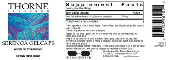 Thorne Research Serenoa Gelcaps - supplement