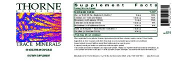 Thorne Research Trace Minerals - supplement