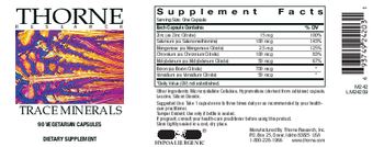 Thorne Research Trace Minerals - supplement