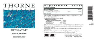 Thorne Research Ultimate-E - supplement