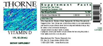 Thorne Research Vitamin D - supplement