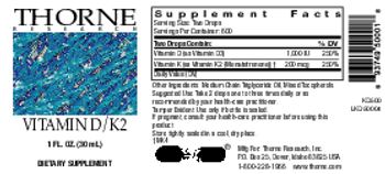 Thorne Research Vitamin D/K2 - supplement