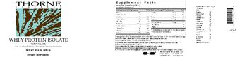 Thorne Research Whey Protein Isolate Chocolate - supplement