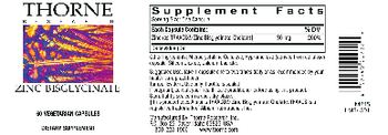 Thorne Research Zinc Bisglycinate - supplement