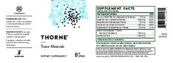 Thorne Trace Minerals - supplement